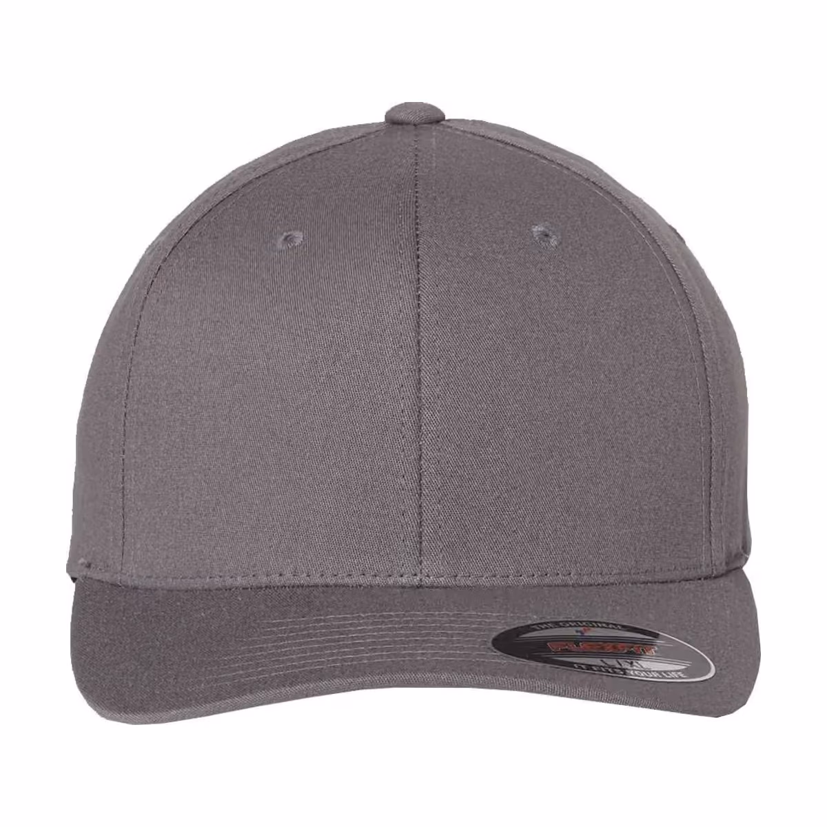 Custom Flexfit V-Flexfit® Cotton Twill Cap - Grey front