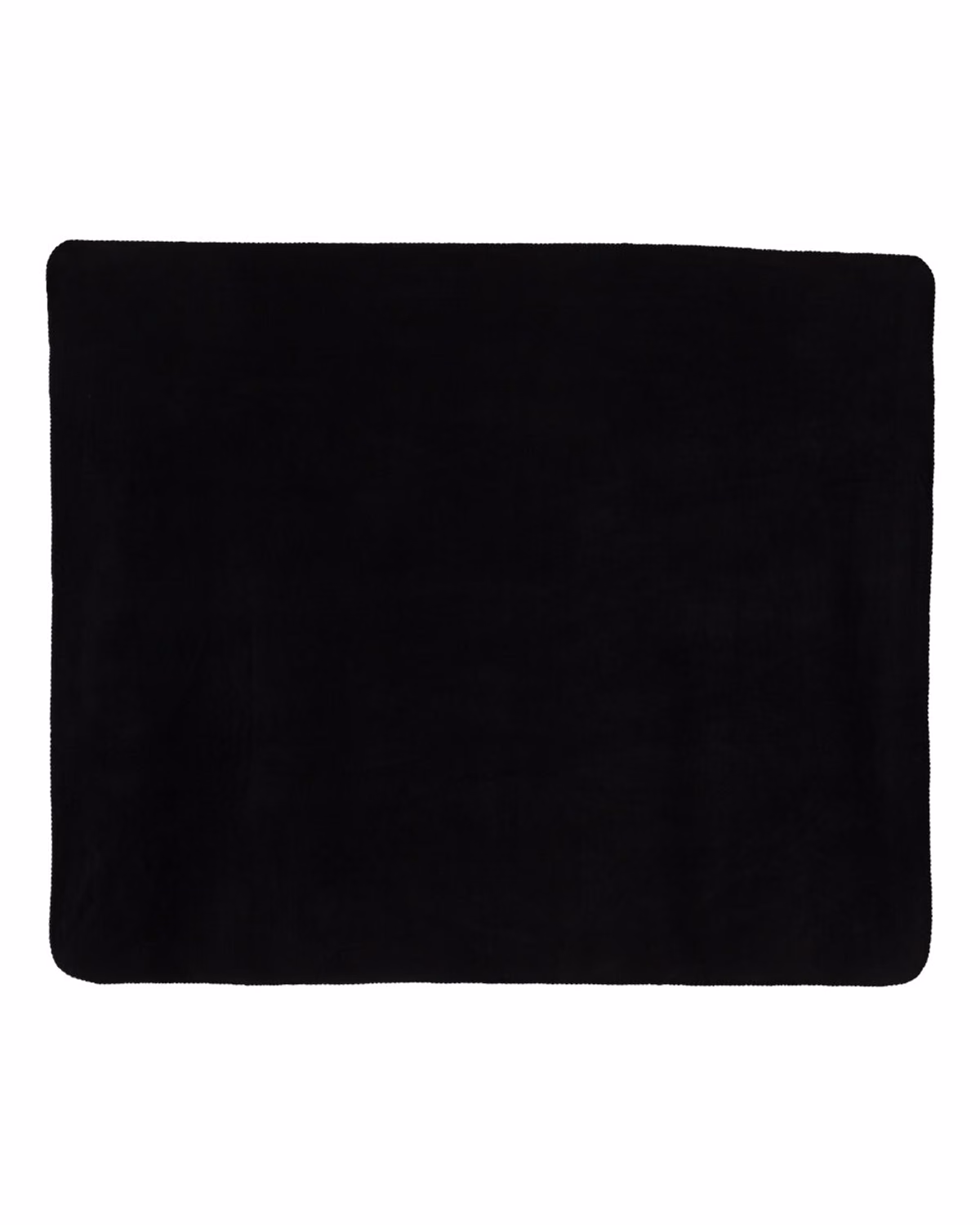 Custom Alpine Fleece Throw Blanket - Black - back
