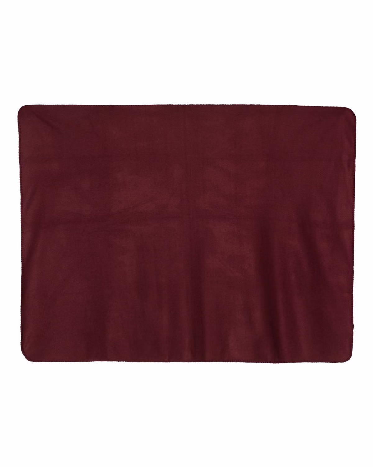Custom Alpine Fleece Throw Blanket - Burgundy - back