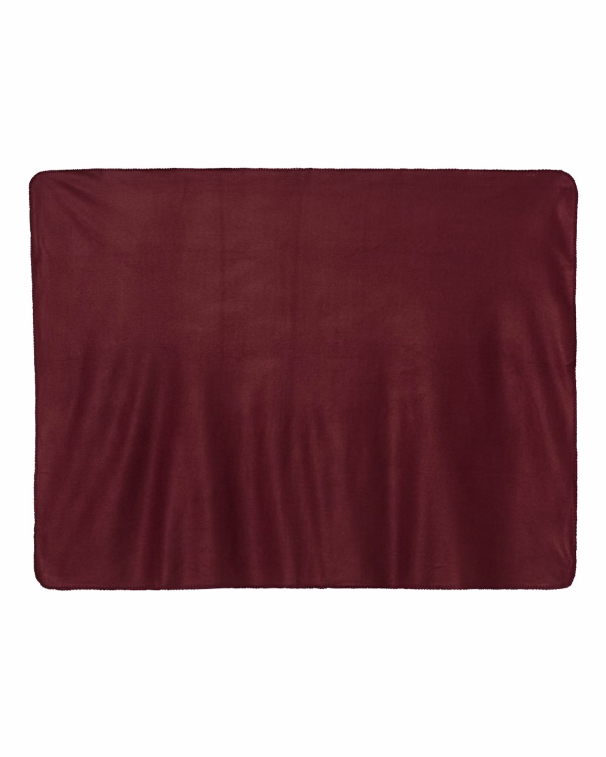 Custom Alpine Fleece Throw Blanket - Burgundy - front