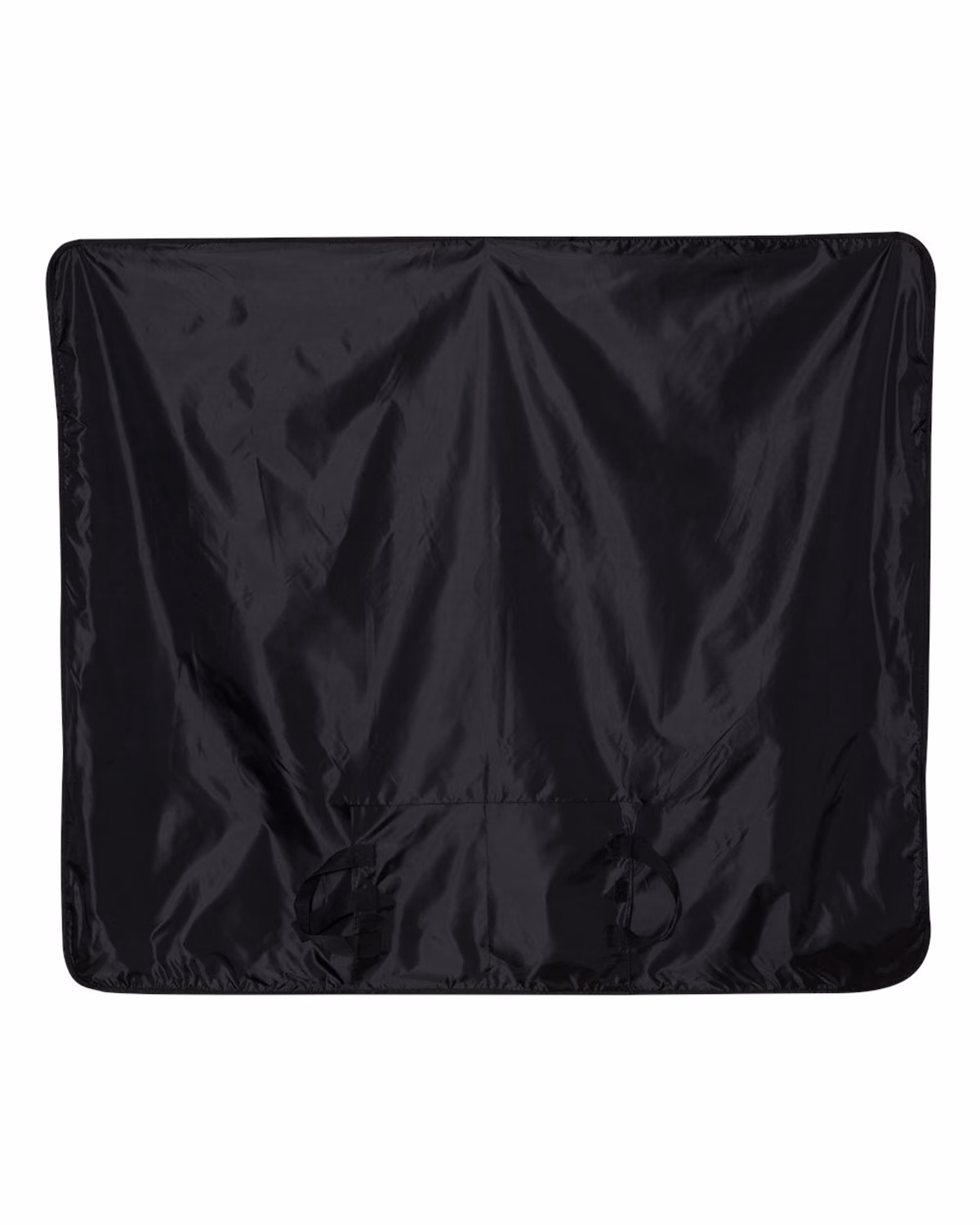 Custom Alpine Fleece Picnic Blanket - Black - back