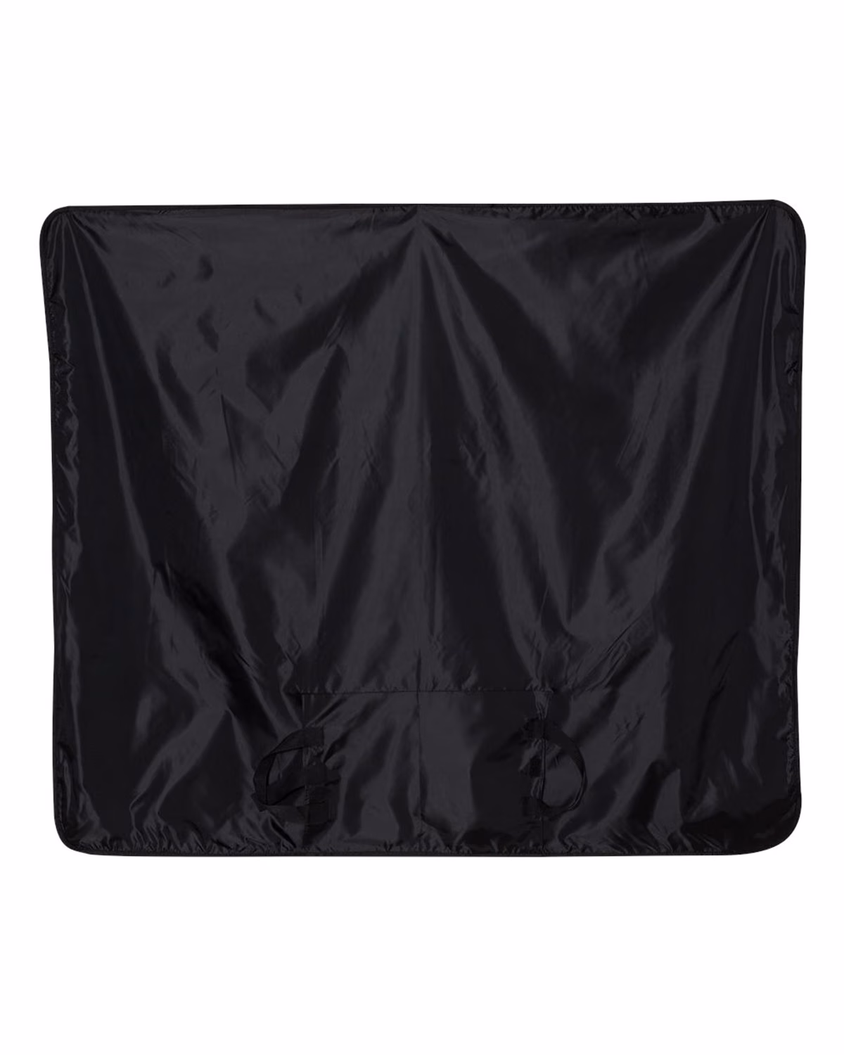 Custom Alpine Fleece Picnic Blanket - Black - back