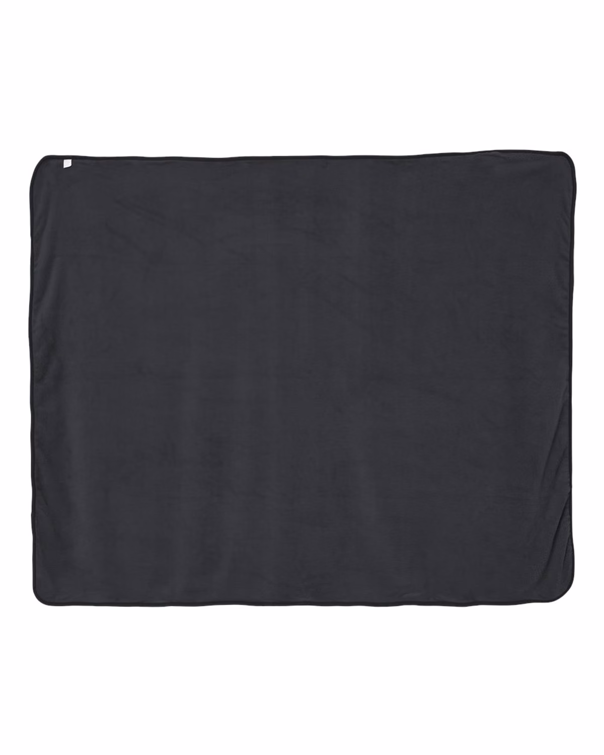 Custom Alpine Fleece Micro Coral Blanket - Black - back