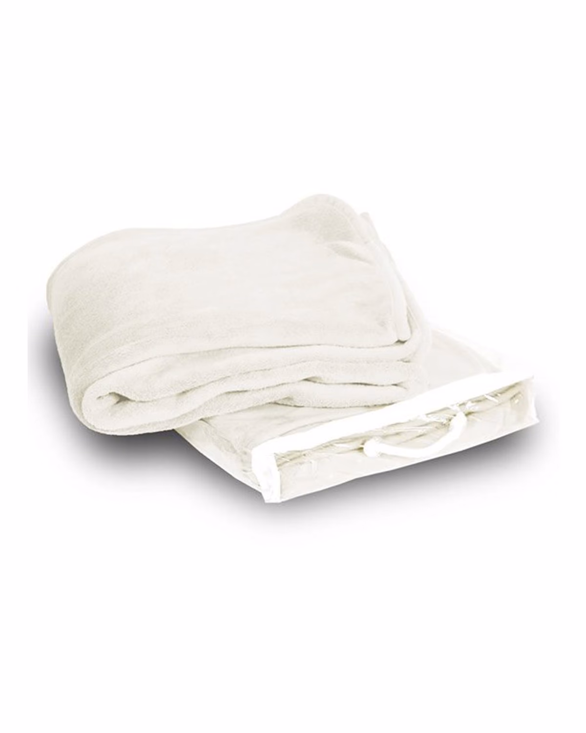 Custom Alpine Fleece Micro Coral Blanket - Cream - front