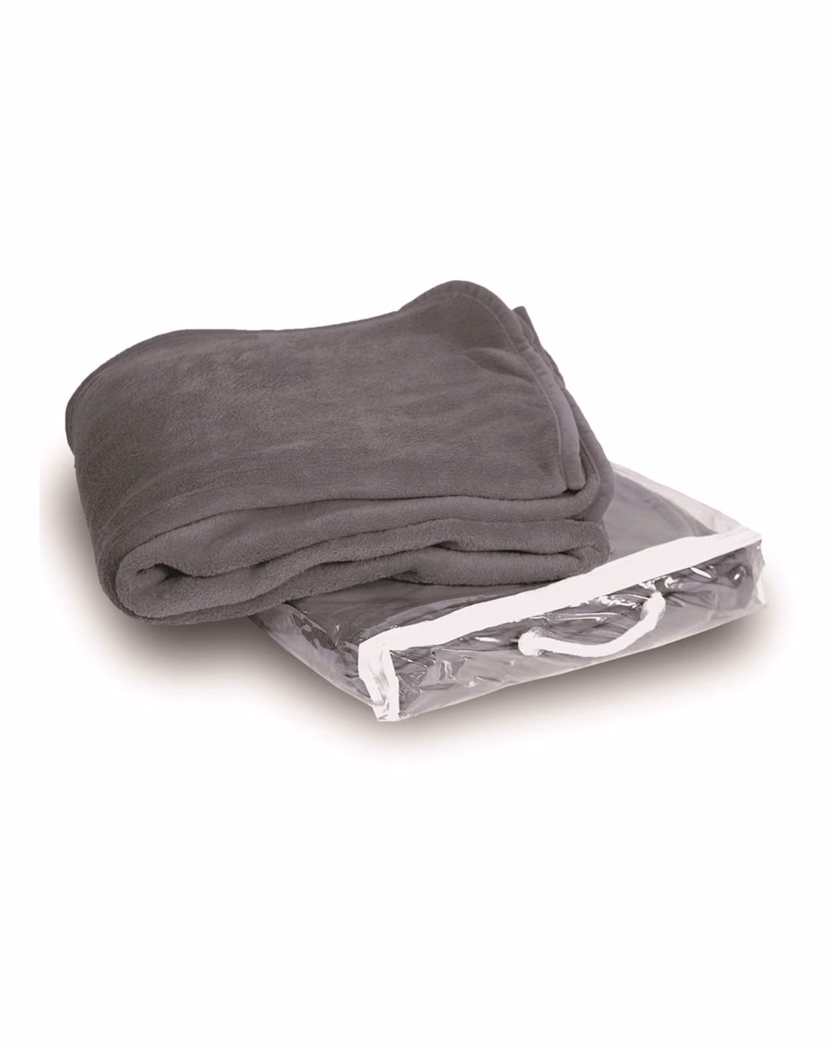 Custom Alpine Fleece Micro Coral Blanket - Grey - front