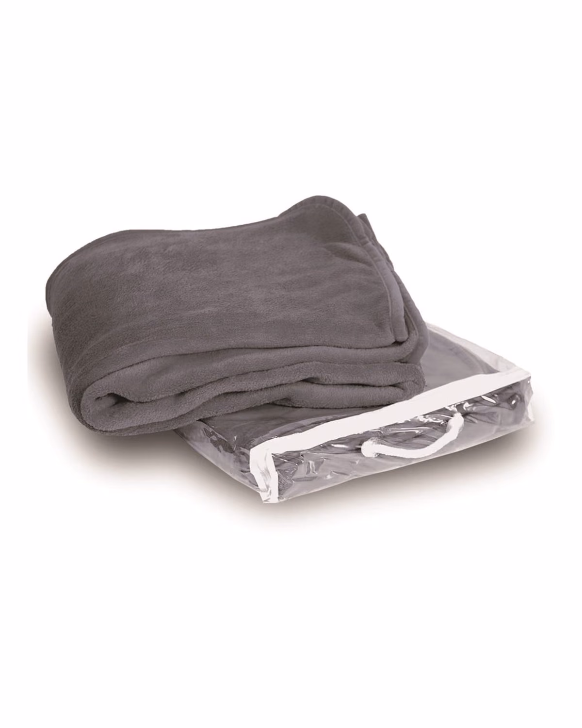 Custom Alpine Fleece Micro Coral Blanket - Grey - front