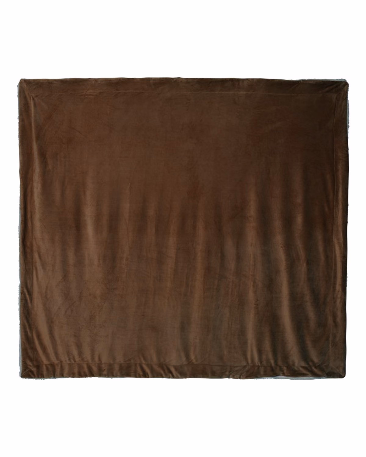 Custom Alpine Fleece Oversized Mink Sherpa Blanket - Chocolate - front