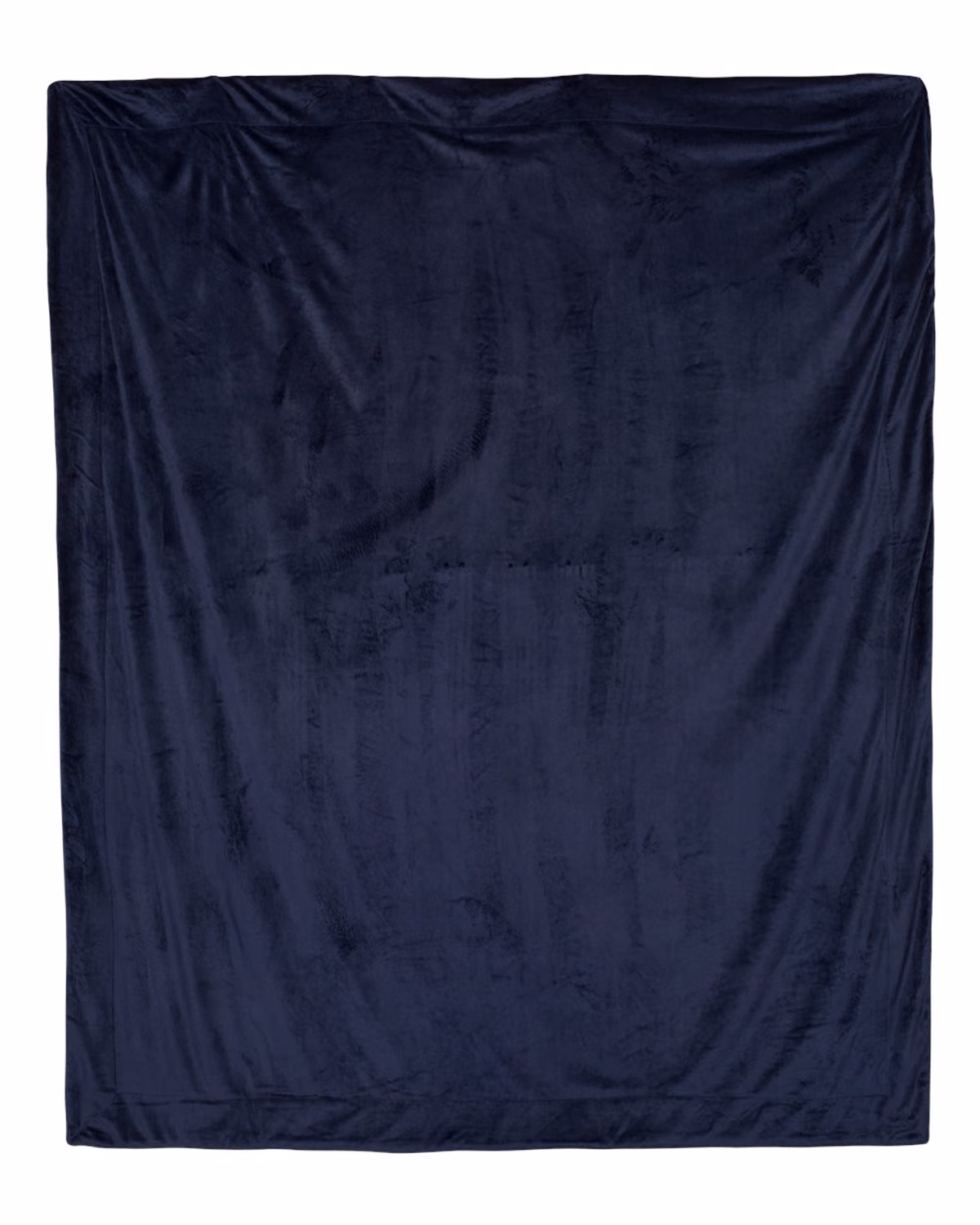 Custom Alpine Fleece Oversized Mink Sherpa Blanket - Navy - front