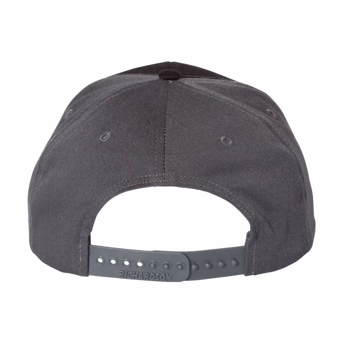 Custom Richardson Twill Back Trucker Cap - Black/ Charcoal back