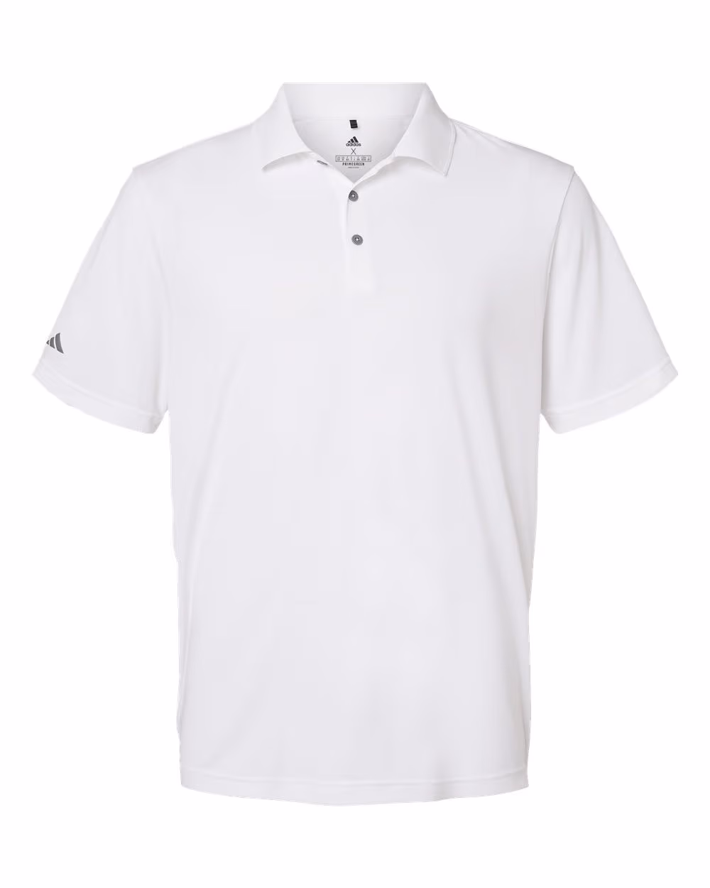 Custom Adidas Men's Performance Polo - White flat front
