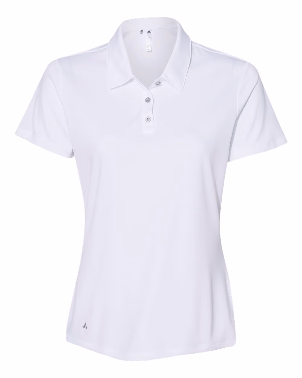 Custom Adidas Women's Performance Polo - White flat front