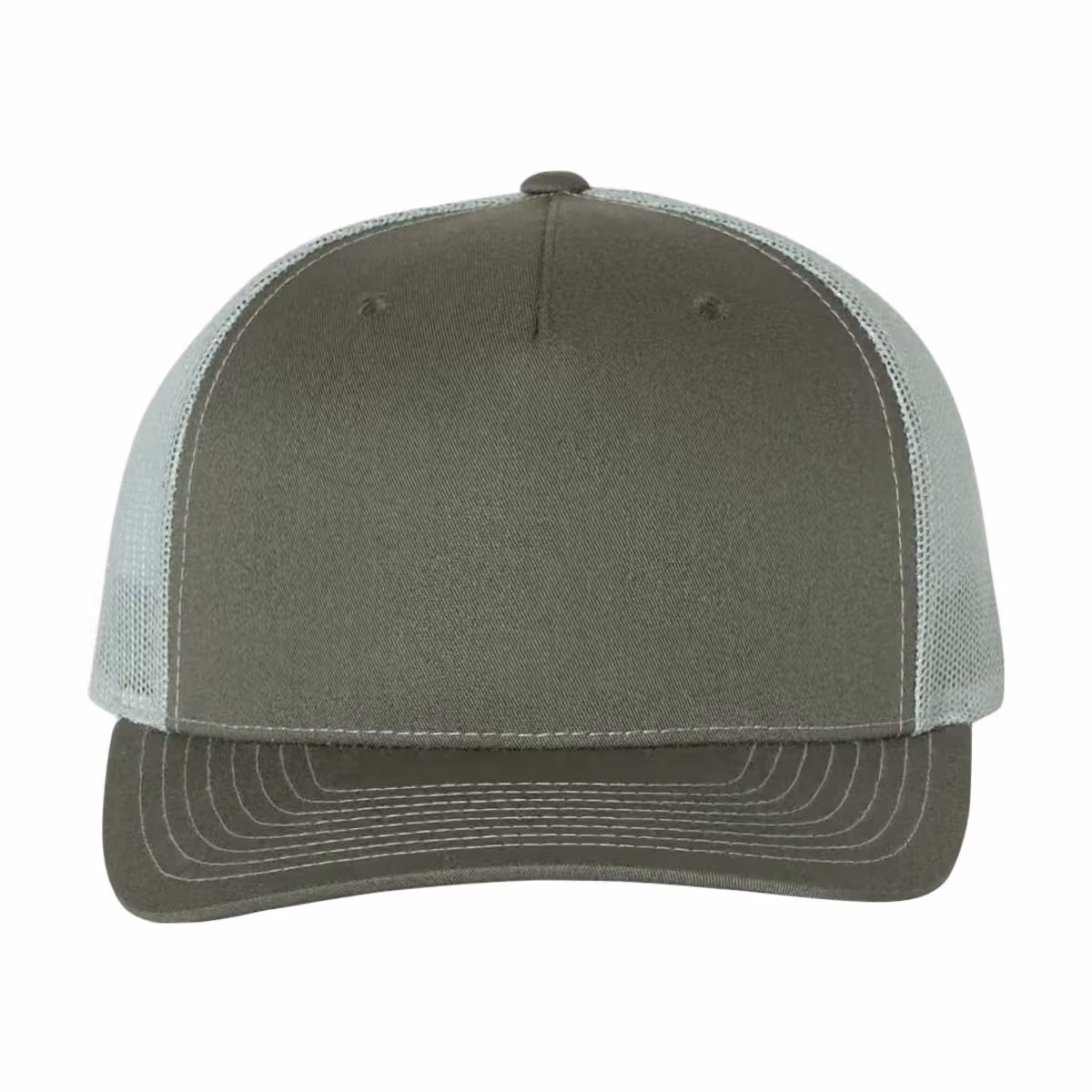 Custom Richardson 112FP Five-Panel Trucker Cap - Beetle/ Quarry front