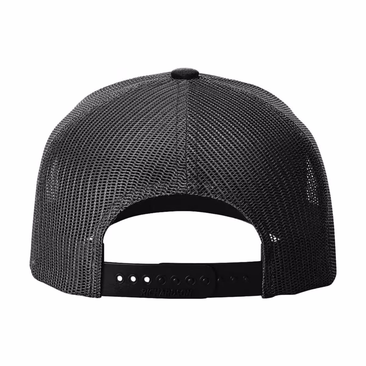 Custom Richardson 112FP Five-Panel Trucker Cap - Black back