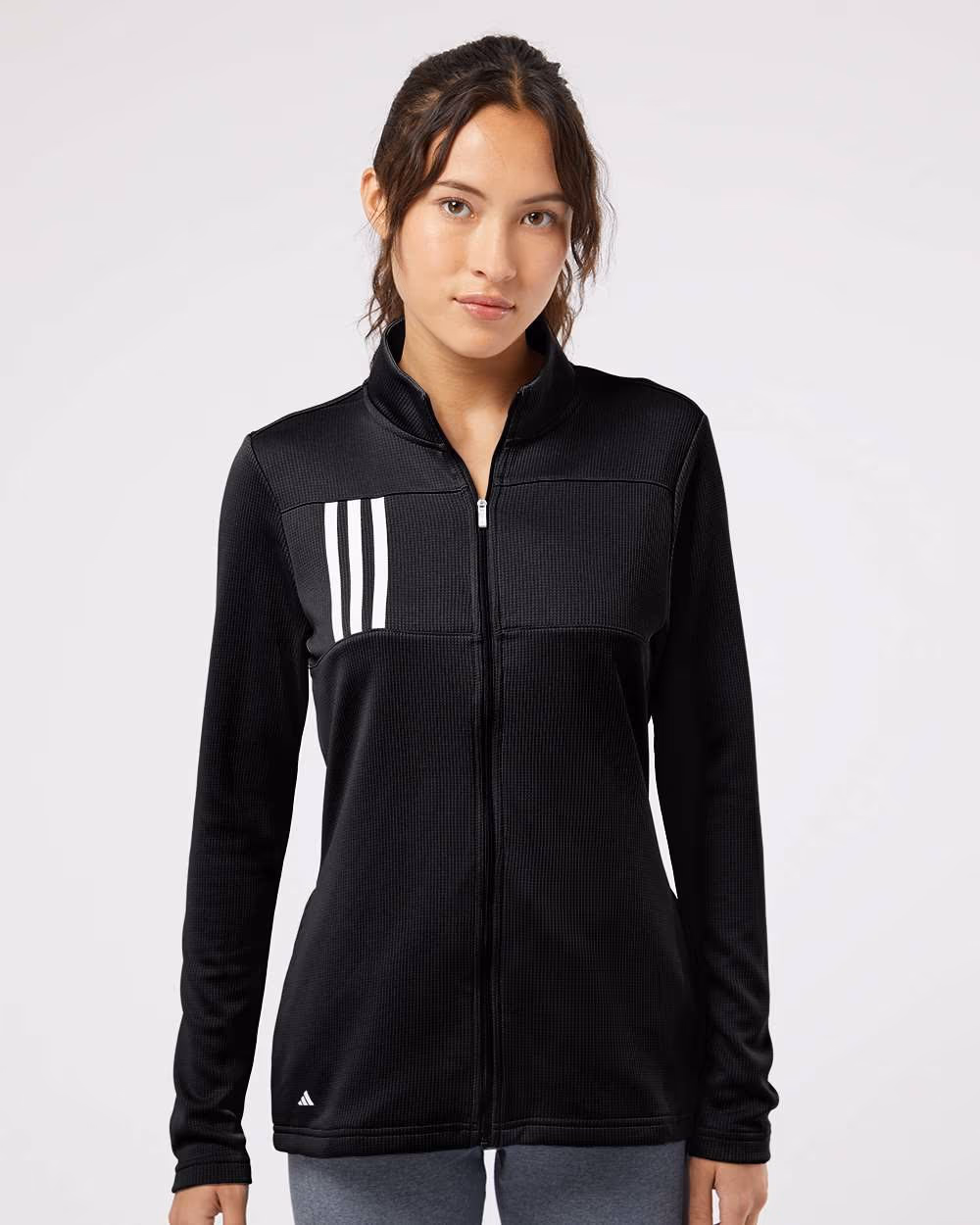 Custom Adidas Women's 3-Stripes Double Knit Full-Zip Jacket