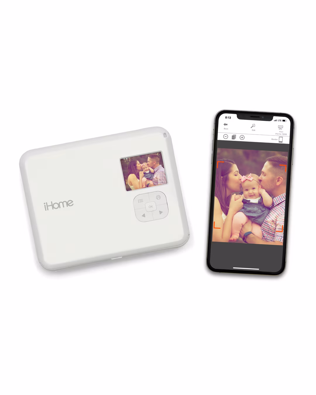 Custom iHome QWIKPIX3 2-in-1 Instant Camera & Smartphone Photo Printer