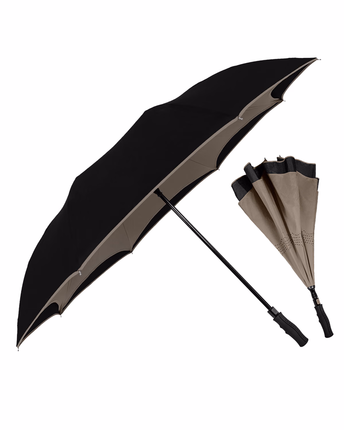 Custom Inversa Inverted Umbrella — Gray Under Black