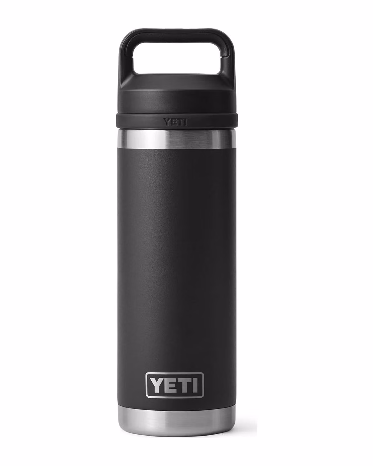 Custom Yeti Rambler 18oz Bottle, Spill-Proof, Laser Engraved - Black (front)