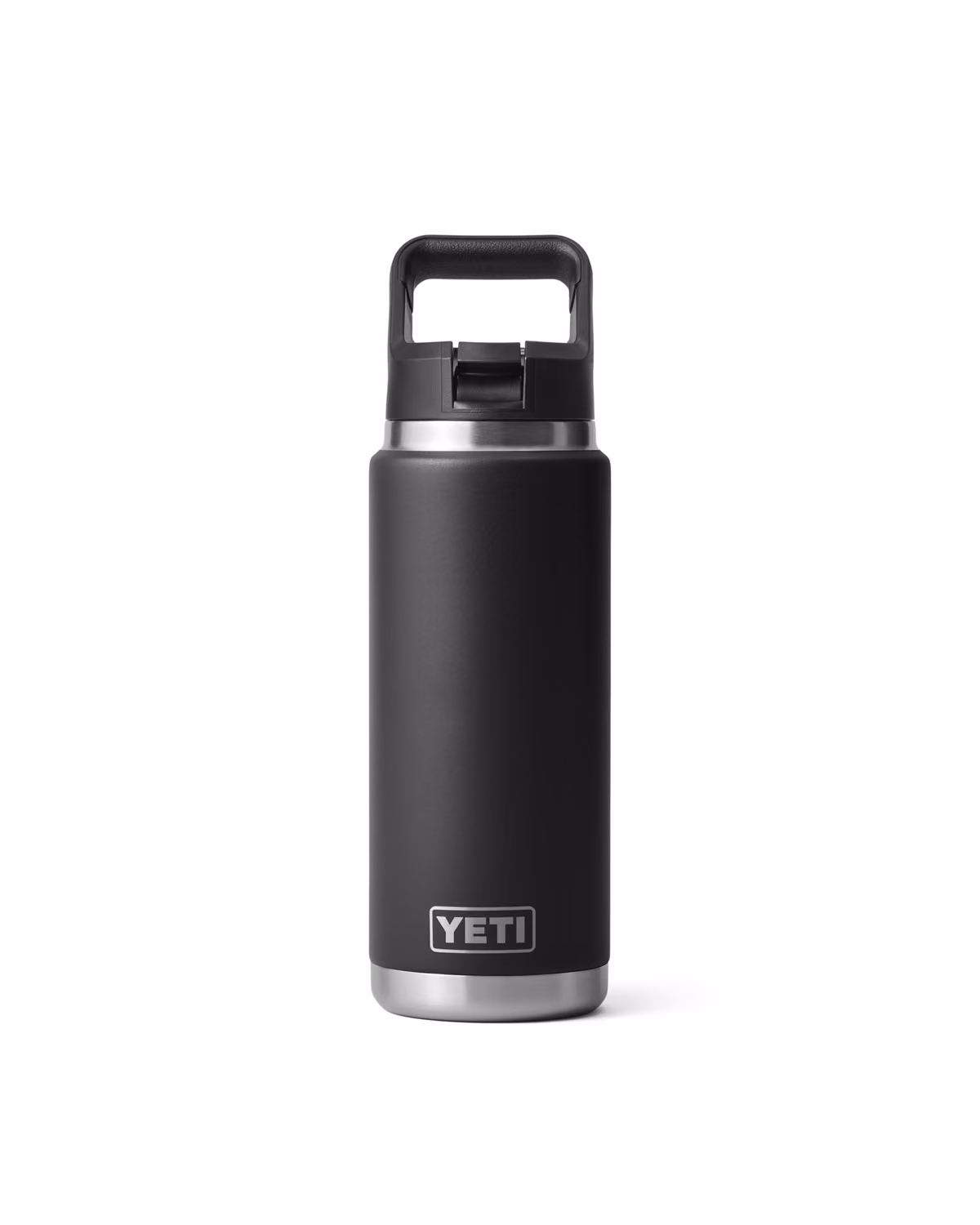Custom YETI Rambler 18 oz Bottle with Color-Matched Straw Cap, Black