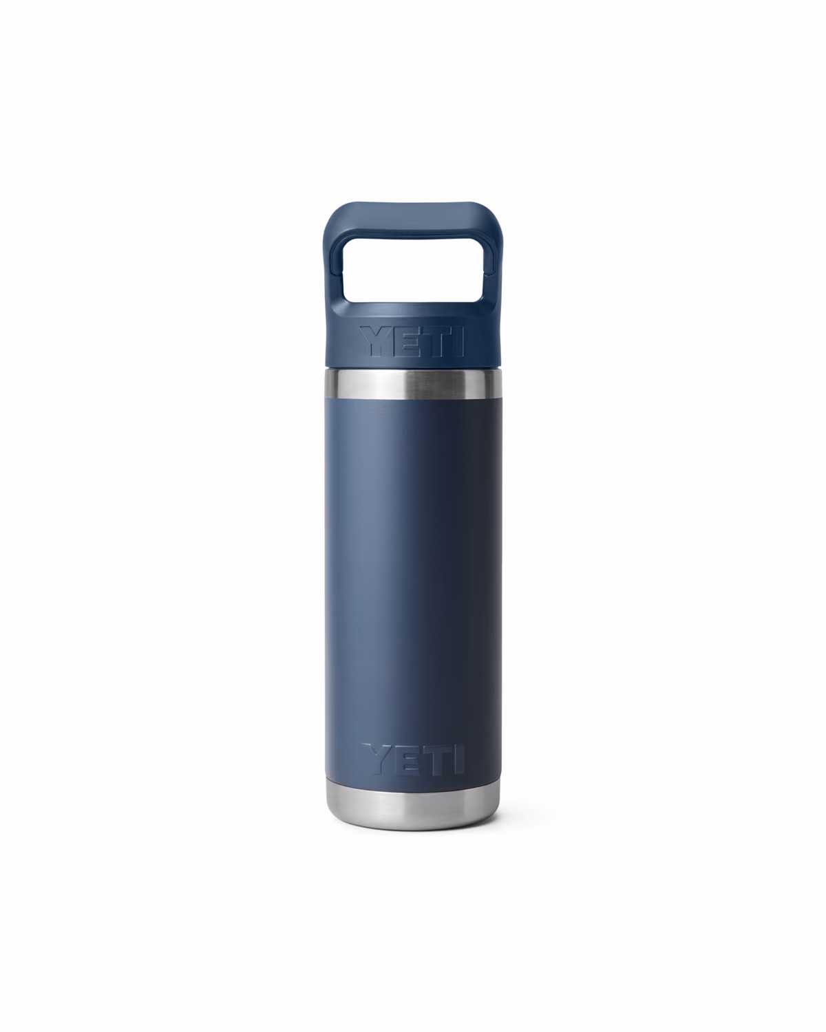 Custom YETI Rambler 18 oz Bottle with Color-Matched Straw Cap, Navy