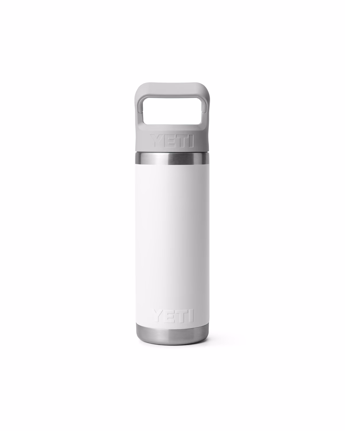 Custom YETI Rambler 18 oz Bottle with Color-Matched Straw Cap, White
